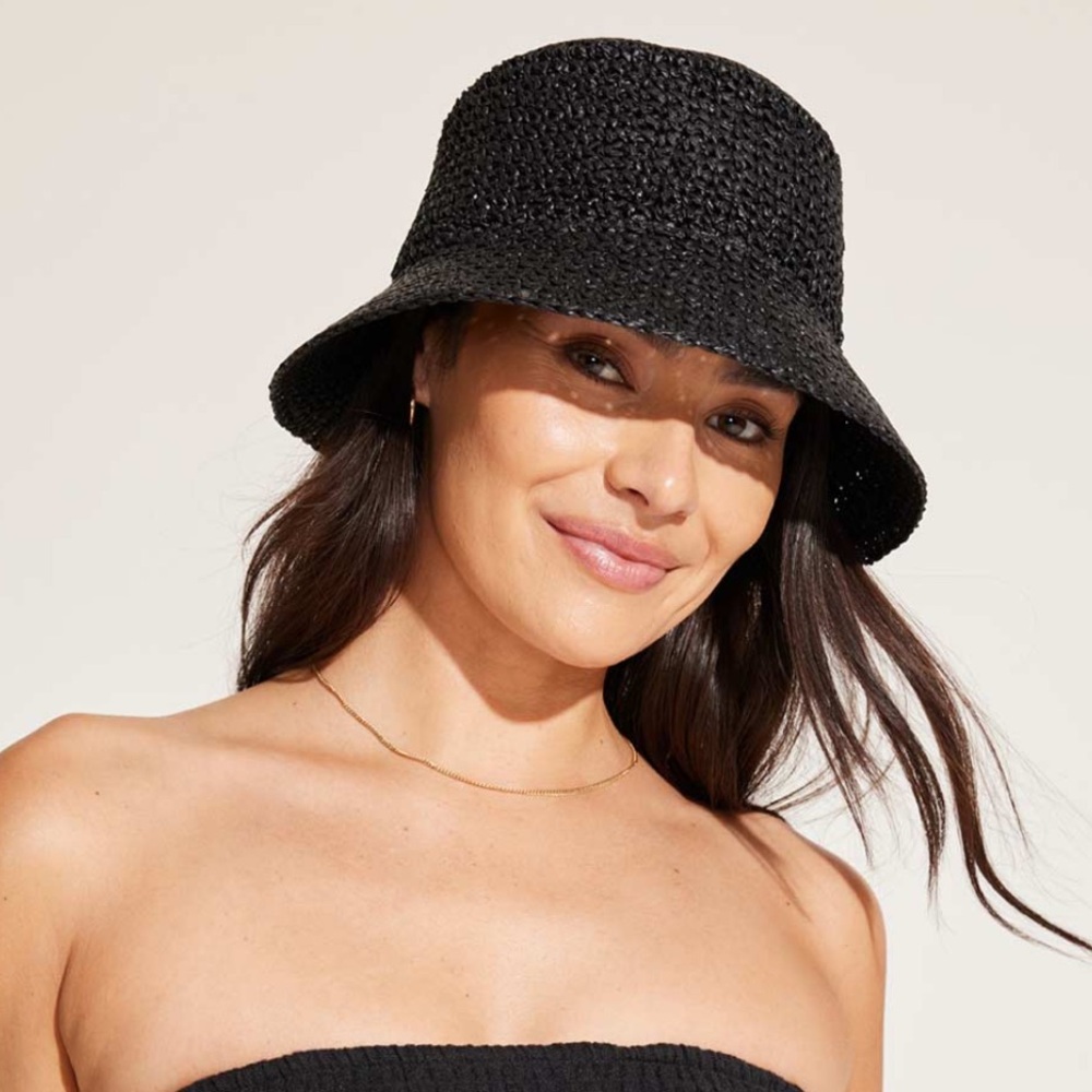 Vitamin A Black Crochet Hat - Picture 3 of 6